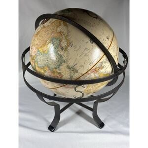 Vintage Replogle World Classic Series 12" Globe Wire Metal Frame Base, US Made